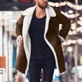 thumbnail image 1 of EGNMCR Jackets for Men Men Winter Warm Turndown Neck Softshell for Windproof Soft Coat Jacket, 1 of 6