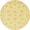 thumbnail image 1 of Ahgly Company Indoor Round Abstract Mustard Yellow Oriental Area Rugs, 3' Round, 1 of 6
