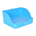 thumbnail image 4 of Rabbit / Potty Trainer Corner/ Easy to Install/ Rectangular Pee Pan Tray/ Pet Pan for Guinea Pigs Chinchillas Galesaur Ferrets Hamster Blue, 4 of 8