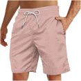 thumbnail image 1 of Yuyuzo Mens Shorts High Waisted Drawstring Quick Dry Summer Beach Swim Knee Length Shorts with Pockets, 1 of 4