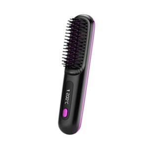 TISHITA Cordless Hair Straightener Straightening Brush Multifunctional 3 Adjustable Temp Heated Hair Straightener Comb for Salon Home Black