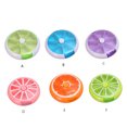 thumbnail image 4 of Pill Case 7 Grids Round Tablet Candy Storage Holder Dispenser Portable Office School Pocket Travel Camp Container Box Light Green, 4 of 9