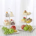 thumbnail image 1 of Birdeem White Cake Stand,Round Serving Tray,Cake Stand Cake Display Stand Fruit Tray Cake Carrier Bread Serving Tray Cake Platter Snack Display Rack Dessert,Plastic Serving Trays, 1 of 6