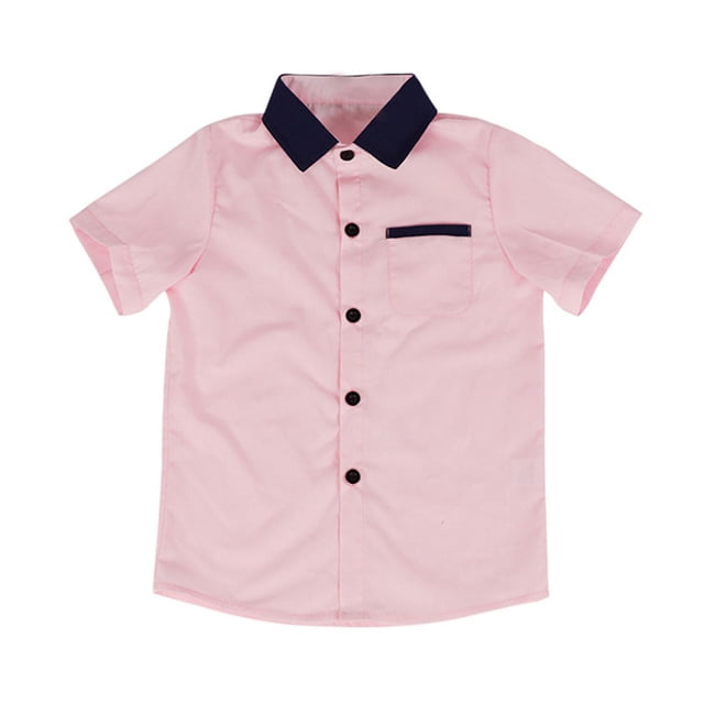 Birdeem Chemises pour Enfants Manches Courtes Graphique Uni Chemise Fine Décontractée pour Garçon de 3 à 11 Ans Chemise à Manches Courtes pour Enfants