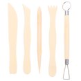 thumbnail image 1 of KAKOWELY clay carving tool 5 Pcs Polymer Clay Sculpting Tools Set Pottery Tool Kit Ceramic Pottery Clay Ribbon Wood Modeling Tools Kit For Embossing Carvings Tools And Supplies, 1 of 5