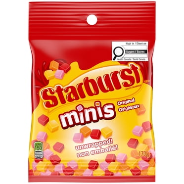 STARBURST, Original Unwrapped Mini Chewy Candy, Sharing Bag, 170 G