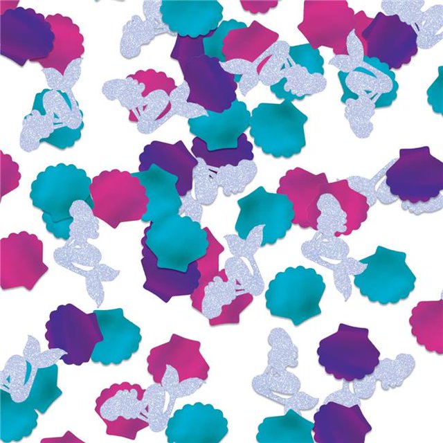 Beistle 53553 Confettis Sirène Deluxe Scintillants, Multicolore - Lot de 12