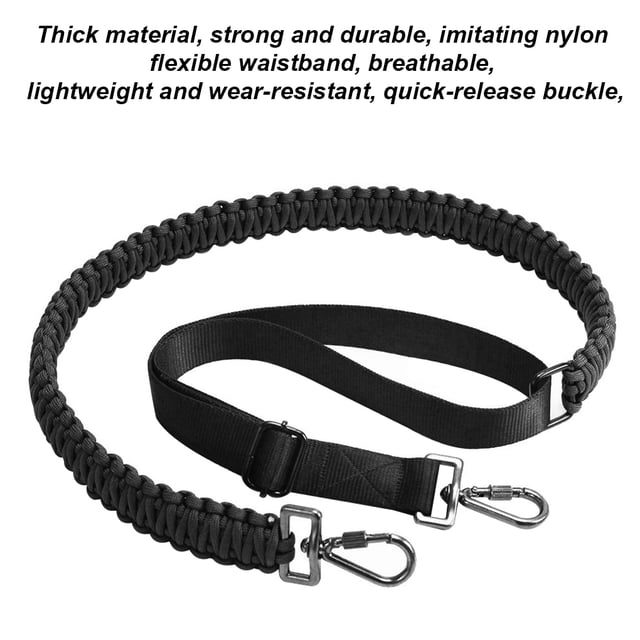 Hunting Strap 7-core Adjustable Point Sling Sling Adjustable Hunting Strap Braided Portable Strap Hunting Accessory, Black