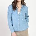 thumbnail image 2 of Bloom Girl Embroidered Button Front Shirt, Sizes XS-XL, 2 of 5