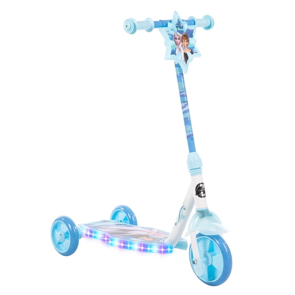 Trottinette Préscolaire La Reine des Neiges de Disney à 3 Roues Huffy 28532 Remise à Neuf avec Lumières DEL, Bleu