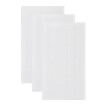 Pâte Autocollante à Points Double Face 0,8 X 0,8 Po / 20 X 20 mm, 150 Pcs Autocollantes Transparentes Amovibles Carrées
