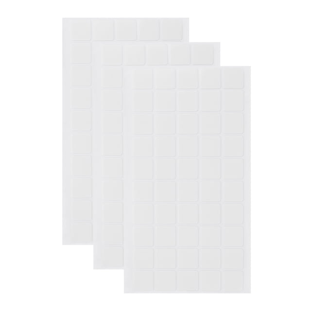 Pâte Autocollante à Points Double Face 0,8 X 0,8 Po / 20 X 20 mm, 150 Pcs Autocollantes Transparentes Amovibles Carrées