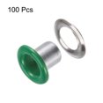 thumbnail image 3 of Unique Bargains 100PCS Grommets Eyelets 1/6 Inch (4mm) ID Hole Metal Self Backing Eyelet with Washers for Leather Green, 3 of 7