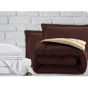 Mocassi 7-Piece Bed-in-a-Bag Comforter & Sheet Set 7-Piece Queen Size Bed-in-a-Bag, Super Cozy Bed Sheets and Comforter Set, Wrinkle and Stain Resistant, Brown/Cream