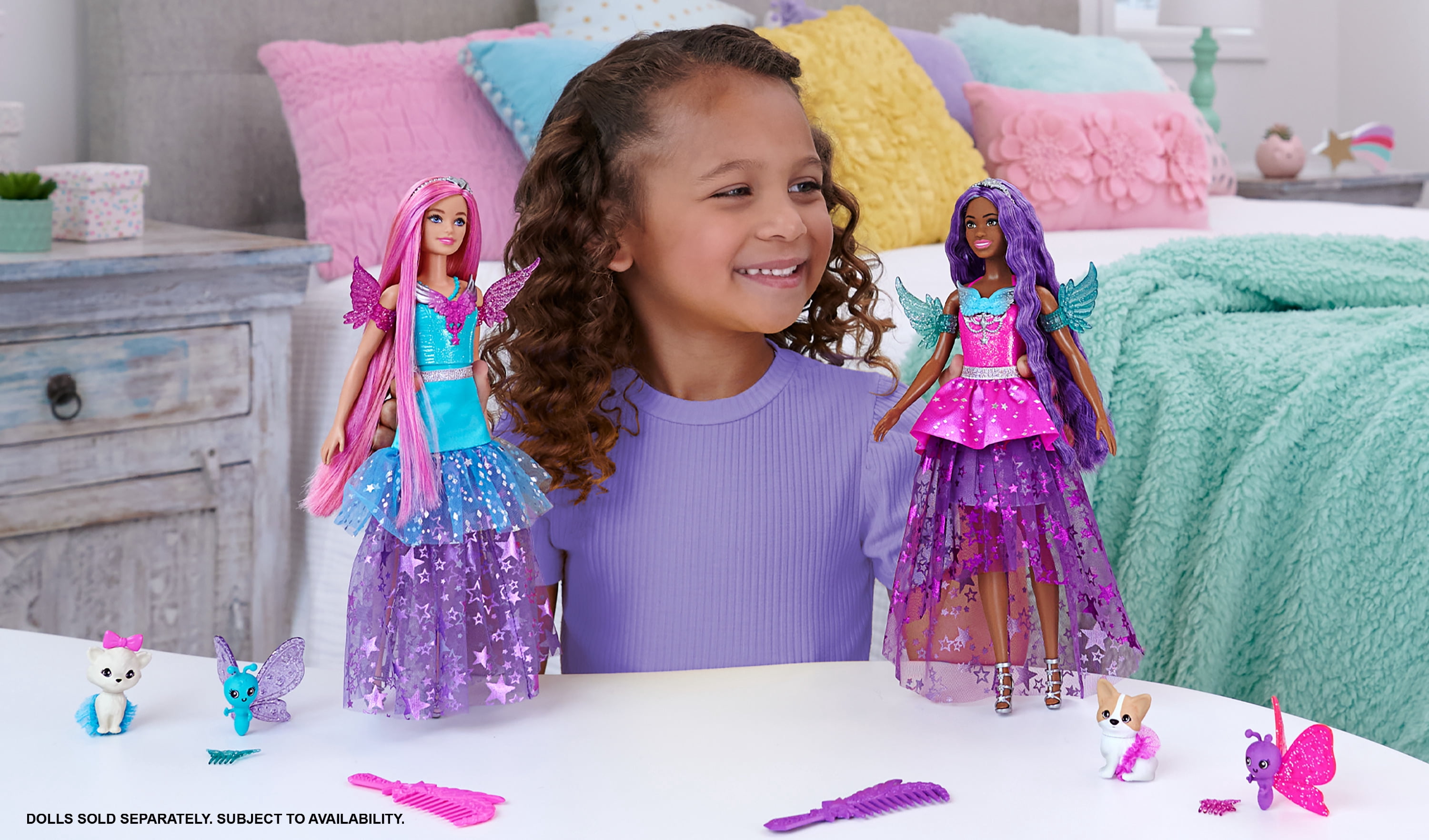 Barbie-A Touch of Magic-Brooklyn-Poupée avec 2 animaux féeriques