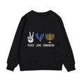 thumbnail image 1 of PMVFHDE Liquidation Chandails pour Enfants Chandails pour Enfants Hanoucca Menorah Imprimé Chandail Chaud à Col Rond Chandail à Manches Longues à Col Rond,Noir,8-10 Ans, 1 of 3
