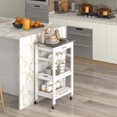 thumbnail image 2 of Costway Chariot Compact pour Îlot de Cuisine, Chariot de Service Roulant avec Panier Supérieur en Acier Inoxydable, 2 of 10