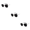 thumbnail image 3 of relayinert Fashionable Polarized Lens Small Square For Trendy Style Materials Silver black gray C1 3Set, 3 of 6