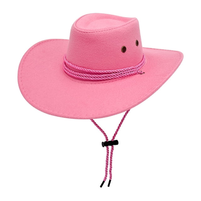 GDREDA Mens Baseball Caps "Vintage Suede Cowboy Hat British Style Western Rancher Hat For Unisex",Pink