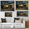 thumbnail image 4 of Designart Racing Oversized framed wall art decor, Racing framed wall Art, Rush of Formula Car at Speedway I , Yellow Modern black framed wall art, 32x24 inches black frame, 4 of 5