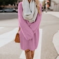 thumbnail image 2 of 2025 Robe Chandail pour Femmes Femmes Robe Chandail d'Hiver Robes en Tricot pour Femmes 224 Col Roulé Chaud Manches Longues Robe d'Hiver pour Femmes avec Poche, 2 of 5