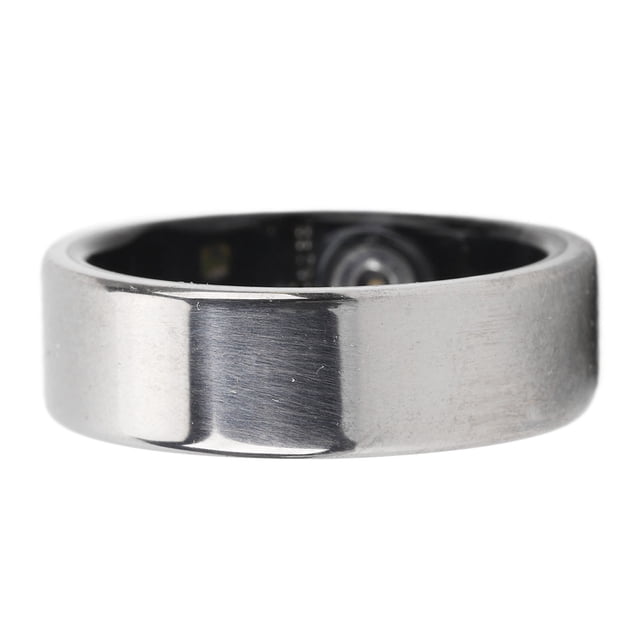 Smart Ring Monitor, Stainless Steel Fitness Finger Smart Health Ring with Charging Case for Sports Sleep Monitoring