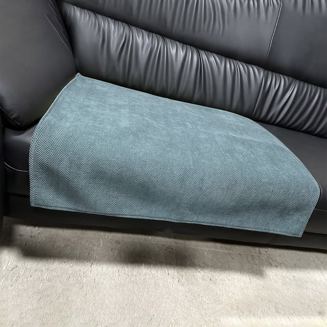 Fesfesfes Protège-Canapé en Tissu à Chevrons Bouclier de Meuble Housse d'Accoudoir Pièce Décorative Maison Salon Nécessaire Protecteur Housse de Sofa