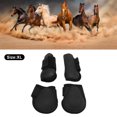 thumbnail image 1 of 4Pcs Black Horse Tendon Boots,Open Front Hind Horse Leg Brace Guard Boots Secure Leg Protection Equestrian Equipment For Riding Shock Absorbing Jumping Protection, 1 of 8