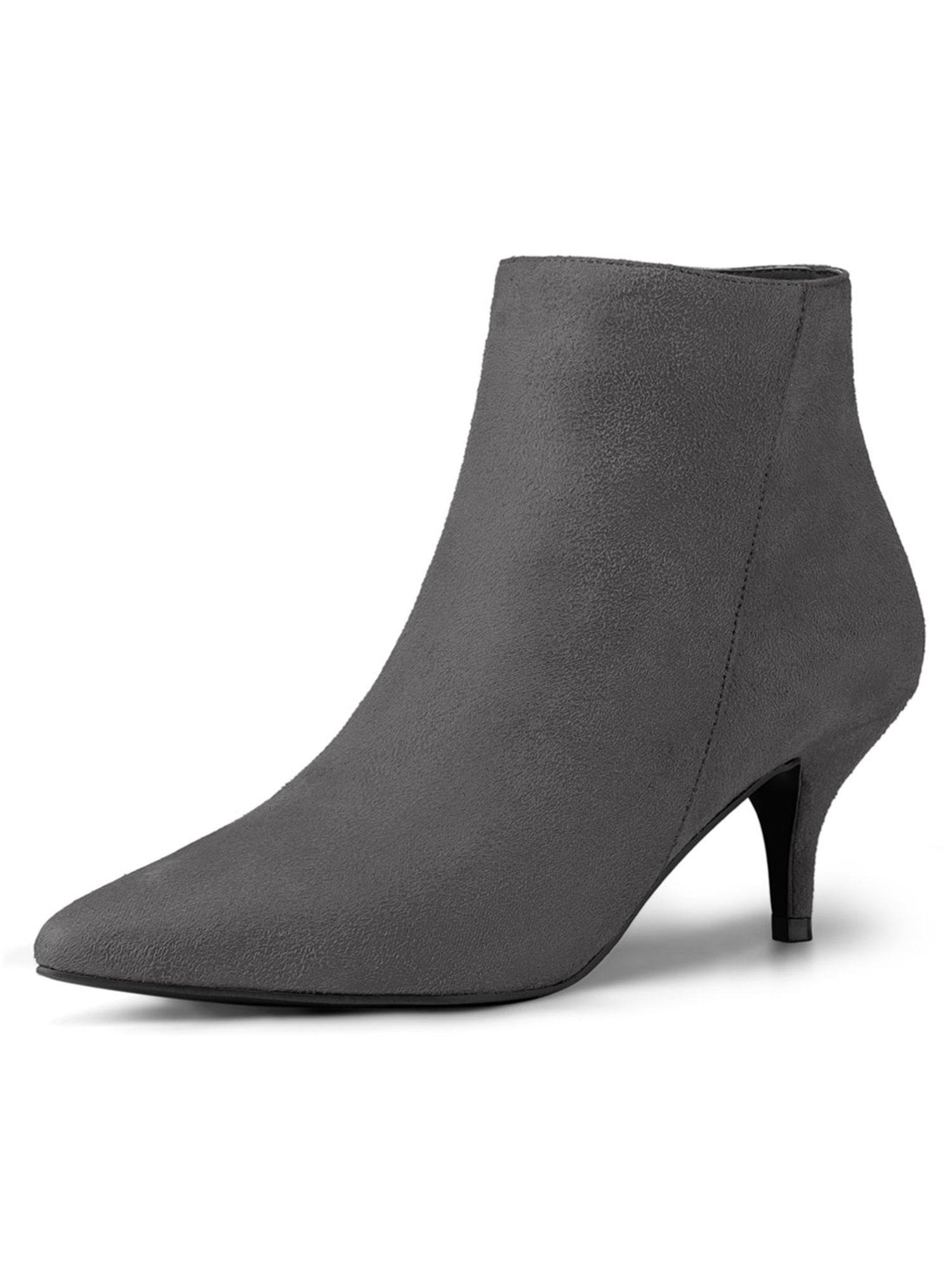 Unique Bargains Bottines à Talon Aiguille à Bout Pointu à Fermeture Éclair pour Femmes
