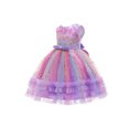 thumbnail image 3 of Faithtur Kids Sequins Heart Patterns O-Neck Sleeveless Formal Dress One-Piece, 3 of 9