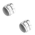 thumbnail image 2 of Baohd Multi-Couleur Double Tour PU Cuir Large Bracelet Manchette Hommes Accessoire Blanc 2Set, 2 of 6