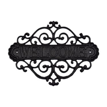 simhoa Panneau de Bienvenue en Fonte Plaque Décorative Rustique pour Maison pour Porche Cour Extérieur
