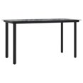 thumbnail image 2 of vidaXL 7 Piece Garden Dining Set Black Steel and Textilene, 2 of 5
