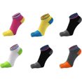 thumbnail image 1 of Chaussettes Sport Unies pour Femmes à 5 Doigts, Évacuation de l'Humidité, Mi-Mollet, Lot de 6, 1 of 8