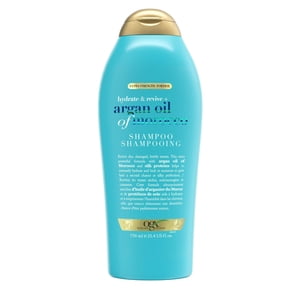 OGX Hydrate extra-résistant & Réparation + Huile d'argan du Maroc Shampooing pour cheveux secs endommagés, huile d'argan pressée à froid pour hydrater & Surfactants lisses, sans parabènes, sans sulfate