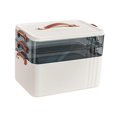 thumbnail image 3 of Milaget Portable Medical Box Elegant Emergency Storage Box for Car Family Use Travel 3 Layer, 3 of 8