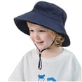 thumbnail image 2 of Toddler Baby Summer Sun Protection Fashion Solid Color Sun-Hat Cute Sunscreen Hat Cap, 2 of 9