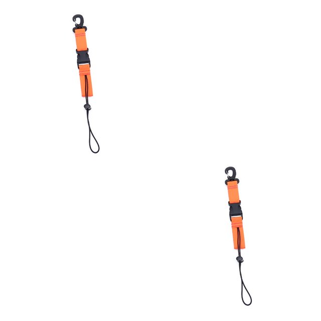 QualitChoice Quick Release Diving Lanyards Camera Torch Holder Strap Underwater Flashlight Snorkeling Belt Snorkeling Webbing Orange 2Set
