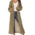 thumbnail image 1 of Yuyuzo Womens Maxi Cardigans Long Sleeve Open Front Ribble Knit Solid Color Sweater Outwear Coat Cardigan, 1 of 5