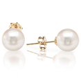 thumbnail image 1 of Boucles d'Oreilles en Argent Sterling, Plaqué Or 14K, Perles, 1 of 5