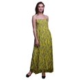 thumbnail image 1 of Bimba Robe Soleil de Plage pour Femmes à Imprimé Feuilles de Laurier, Corsage Smocké - Petit, 1 of 1