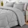 thumbnail image 1 of Sleepdown 7-Piece Queen Bed in a Bag, Light Grey Bedding Set with Comforter Sets Queen, 1 of 7