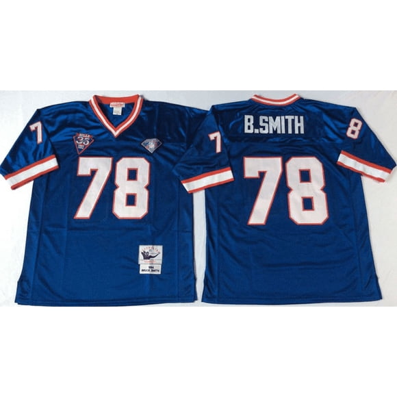 Men's Buffalo Bills B.Smith #78 Vintage Football Jersey Blue