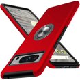 thumbnail image 1 of KOMI for Google Pixel 8 Pro Case, Slim Tough Rugged Shockproof Protective Pixel 8 Pro Phone Case with Metal Ring Kickstand for Google 8 Pro Case, Red, 1 of 5