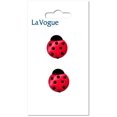 thumbnail image 1 of LA VOGUE Ladybug Novelty Shank Buttons 18 mm (0.71 in), rouge, 1 of 2