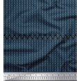 thumbnail image 1 of Soimoi Polyester Crepe Fabric Herringbone Geometric Printed Craft Fabric by The Yard 42 Inch Wide, 1 of 1