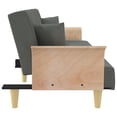thumbnail image 3 of vidaXL Sofa Bed with Armrests Dark Grey Fabric, 3 of 5