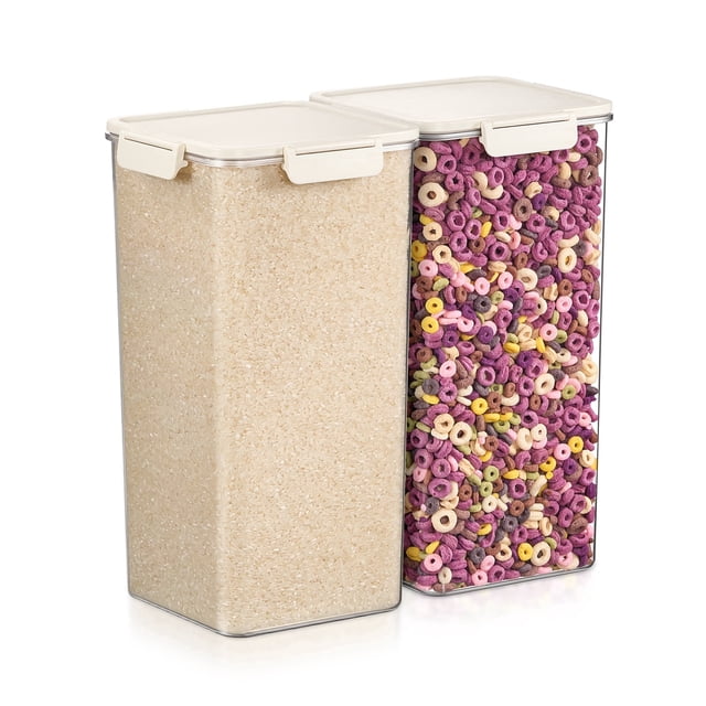 Sorbus 2-Pack Extra Tall Square Airtight Food Storage Containers – Clear Stackable Pantry