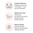 thumbnail image 3 of Glamorise Lacey T-Back Front-Closure WonderWire Bra 9246, 3 of 7