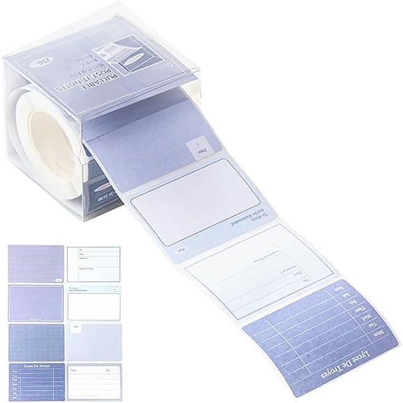 Today Sales Sticky Notes Dispenser Paper Roll Tape, Roll Tape With Pull Out Boxes, Pull Out Labels Stickers Boxes, Self-Adhesive Memo Pads for Noting, Writing, Painting Lake Blue
